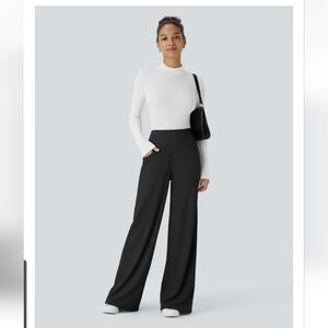 Halara Flex™ High Waisted Tummy Control Pockets Wide Leg Micro Waffle Work Pants